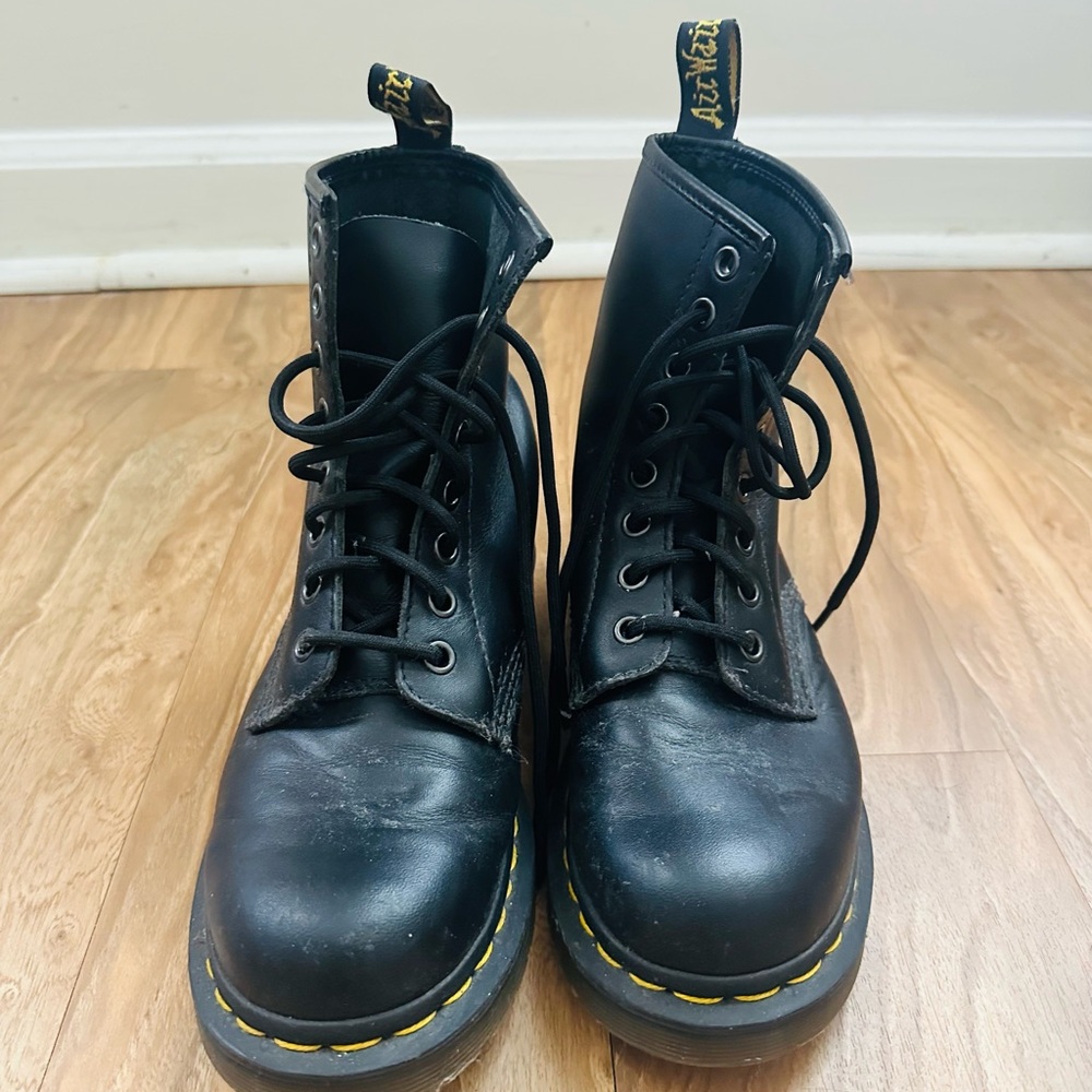 Dr. Martens Black Leather Lace-Up Boots